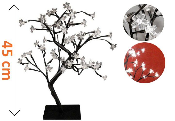 Nexos 28300 Dekorativní LED osvětlení - strom s květy - 45 cm