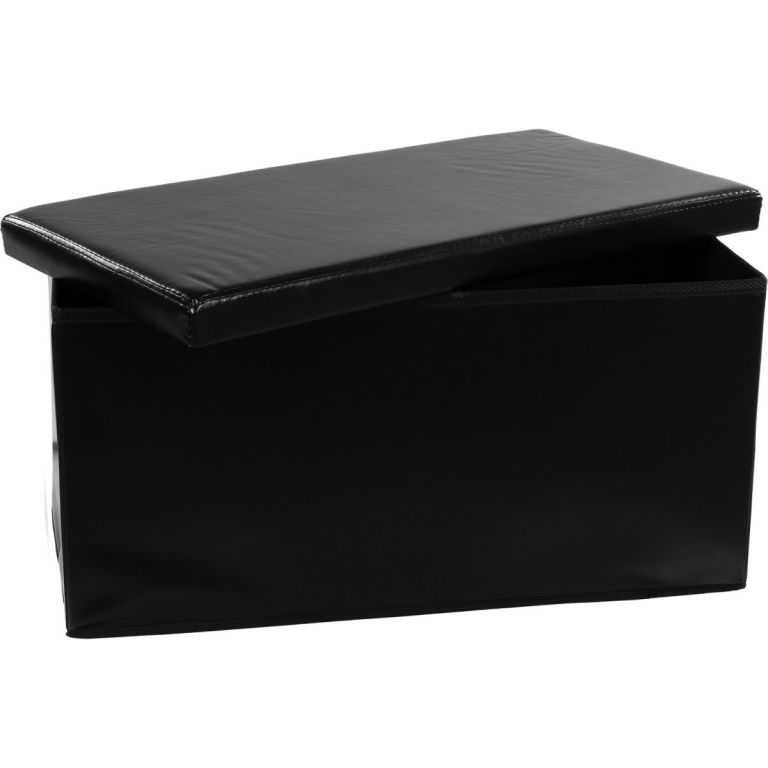 STILISTA 6129 Skládací lavice s úložným prostorem - černá Stilista