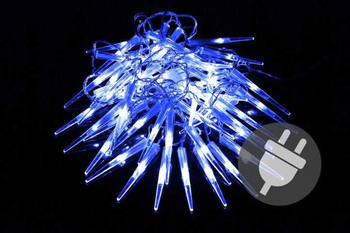 Nexos 1114 Vánoční dekorativní osvětlení - rampouchy - 60 LED modrá Nexos