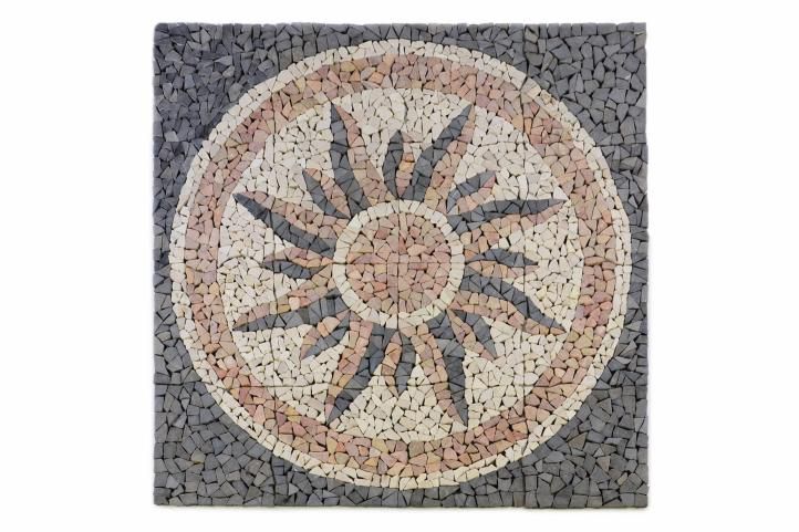 Divero Garth 765 Mramorová mozaika - motiv slunce 120x120 cm Divero