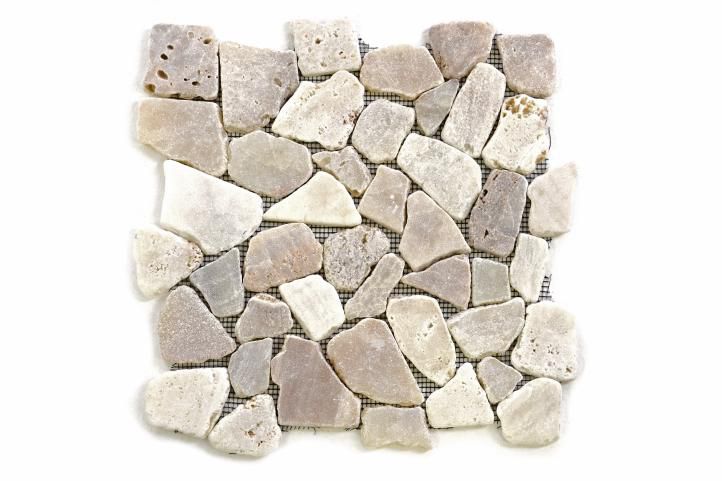Divero Garth 573 Mozaika říční kámen - krémová 1m2 - 30x30x1