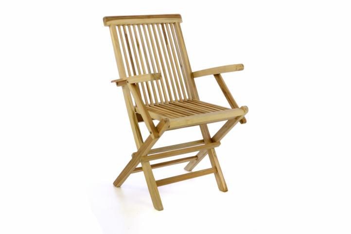 Divero 47298 Zahradní židle skládací - týkové dřevo Divero