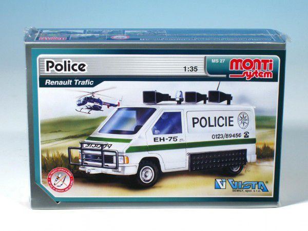 MONTI SYSTEM Monti 27 Policie Renault Trafic v krabici 22x15x6cm 1:35 Teddies