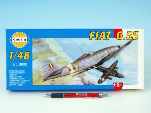 Směr plastikový model letadla ke slepení Fiat G. 55 slepovací stavebnice letadlo 1:48 Teddies