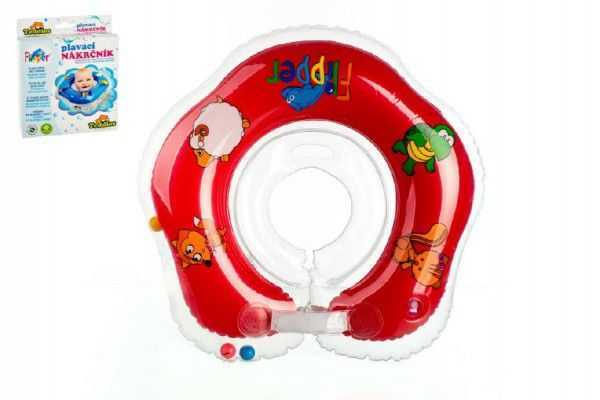 Teddies Flipper/Kruh 48439 Plavací nákrčník červený v krabici 17x20cm 0+ Teddies