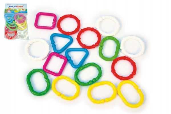 Řetěz/zábrana tvary plast 7cm 16ks v sáčku 3m+ Teddies
