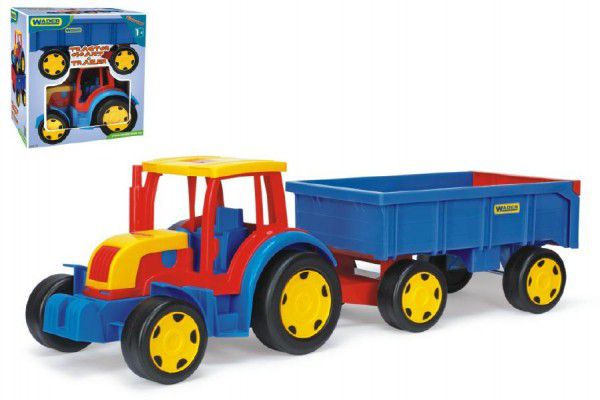Gigant Wader Traktor s vlekem plast 102cm v krabici Teddies