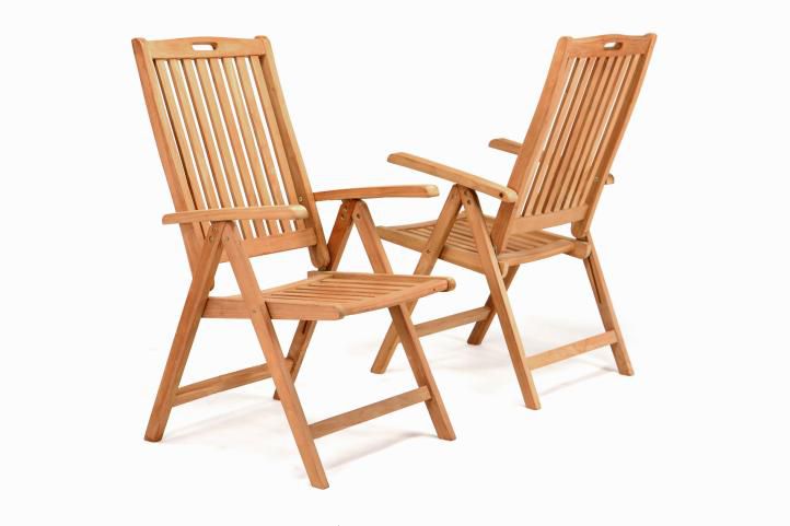 Divero 2028 Skládací židle z týkového dřeva