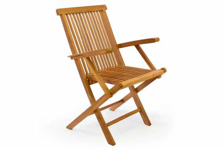 Divero 2159 Skládací židle z týkového dřeva Divero