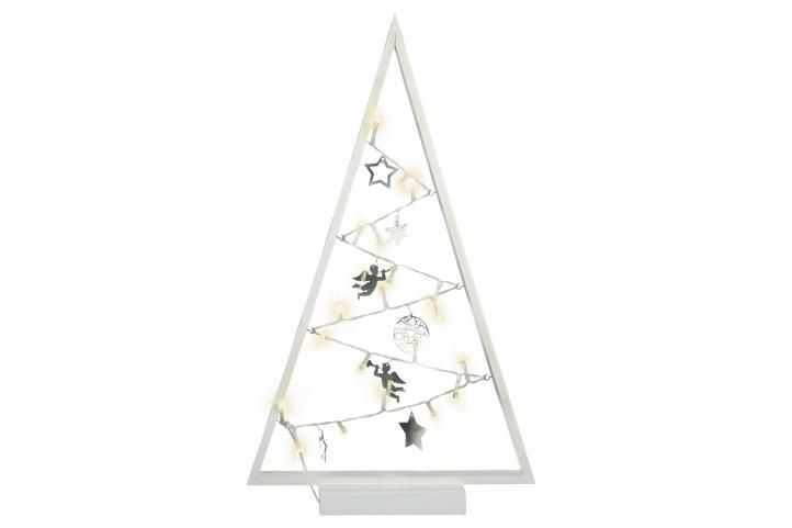 Světelná dekorace šedá - Vánoce - 15 LED teple bílá Nexos D57416 Nexos