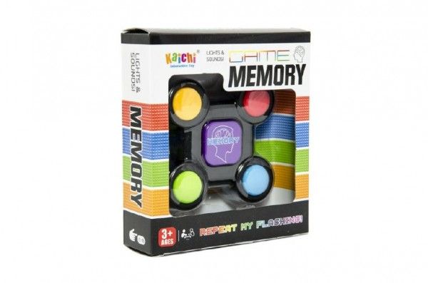 Hra paměťová plast 9 cm na baterie v krabičce Teddies