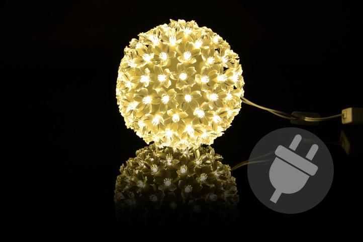 Nexos 5973 Vánoční dekorace - LED světelná koule - teple bílá Nexos