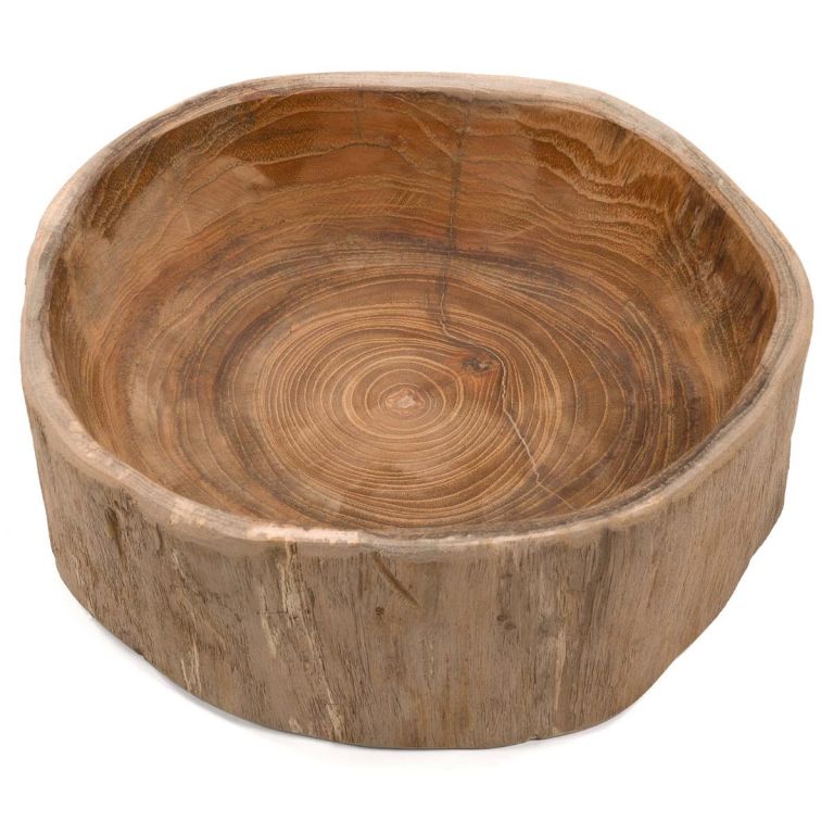 Dekorativní kulatá dřevěná miska Divero