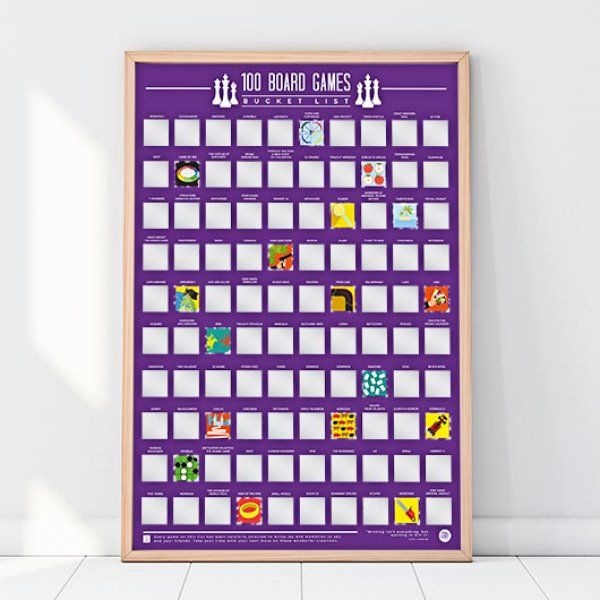 Stírací plakát - 100 nejlepších stolních her