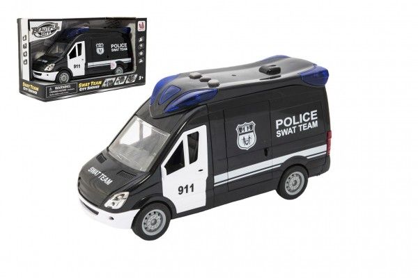 Teddies Auto policie swat plast 26cm na setrvačník na baterie Teddies