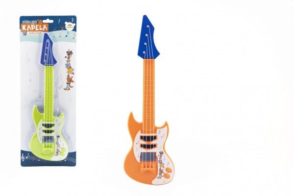 Kytara s trsátkem plast 42cm Zvířátka a jejich kapela 2 barvy na kartě Teddies