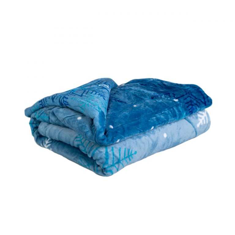 Mikroplyšová deka - Modrá vločka