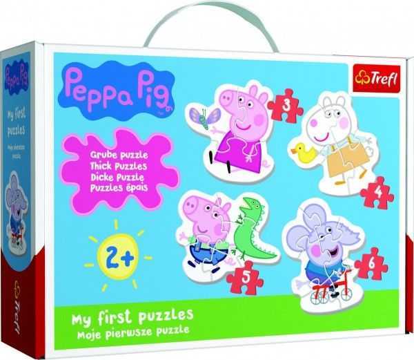 Puzzle pro nejmenší Prasátko Peppa/Peppa Pig 18 dílků v krabici 27x19x6cm 2+ Teddies