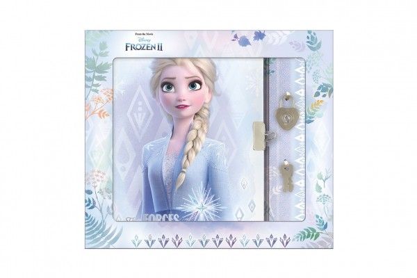 Zápisník se zámkem Frozen II/Ledové království II v krabičce 22x19x2cm Teddies