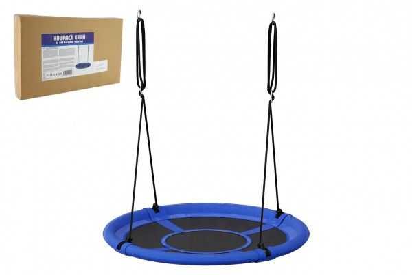 Houpací kruh modrý 80 cm látková výplň v krabici 60x37x7cm Teddies