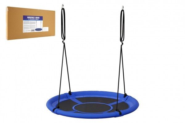 Houpací kruh modrý 100 cm látková výplň v krabici 73x37x7cm Teddies