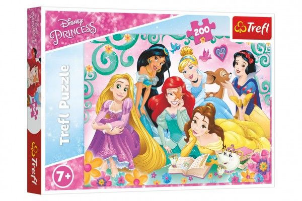 Puzzle Šťastný svět princezen/Disney Princess 200 dílků 48x34cm v krabici 33x23x4cm Teddies