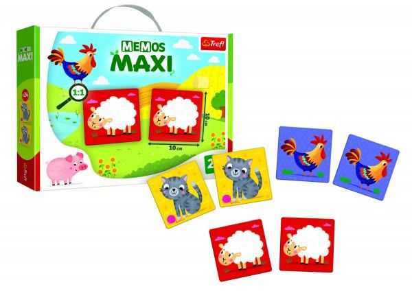 Pexeso Maxi Zvířata na farmě 24 kusů společenská hra v krabici 37x29x6cm 24m+ Teddies