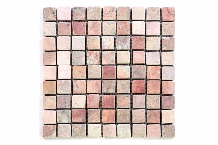Divero Garth 1637 Mramorová mozaika - červená 1 m2 - 30x30x0