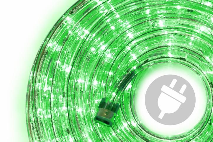 Nexos 586 LED světelný kabel 10 m - zelená