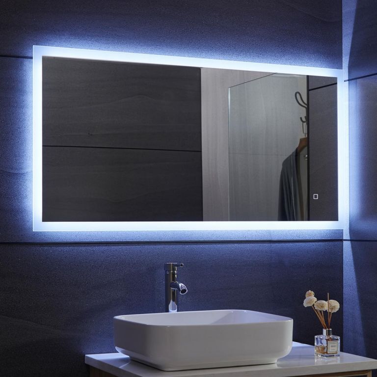 80787Aquamarin Koupelnové zrcadlo s LED osvětlením