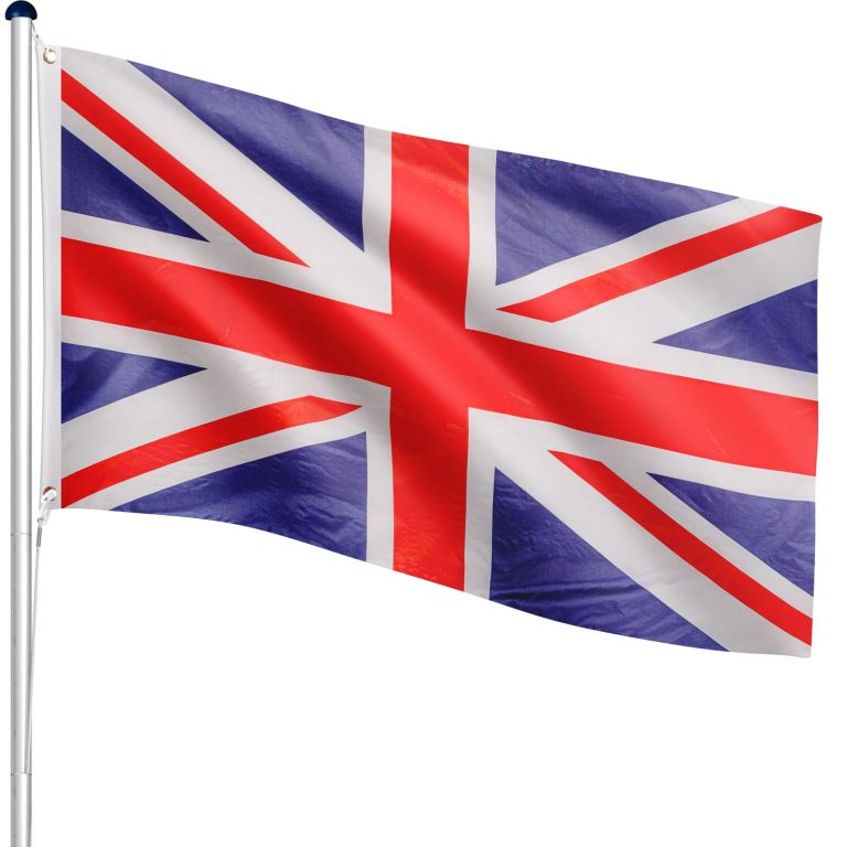 FLAGMASTER Vlajkový stožár vč. vlajky Velká Británie - 650 cm FLAGMASTER®