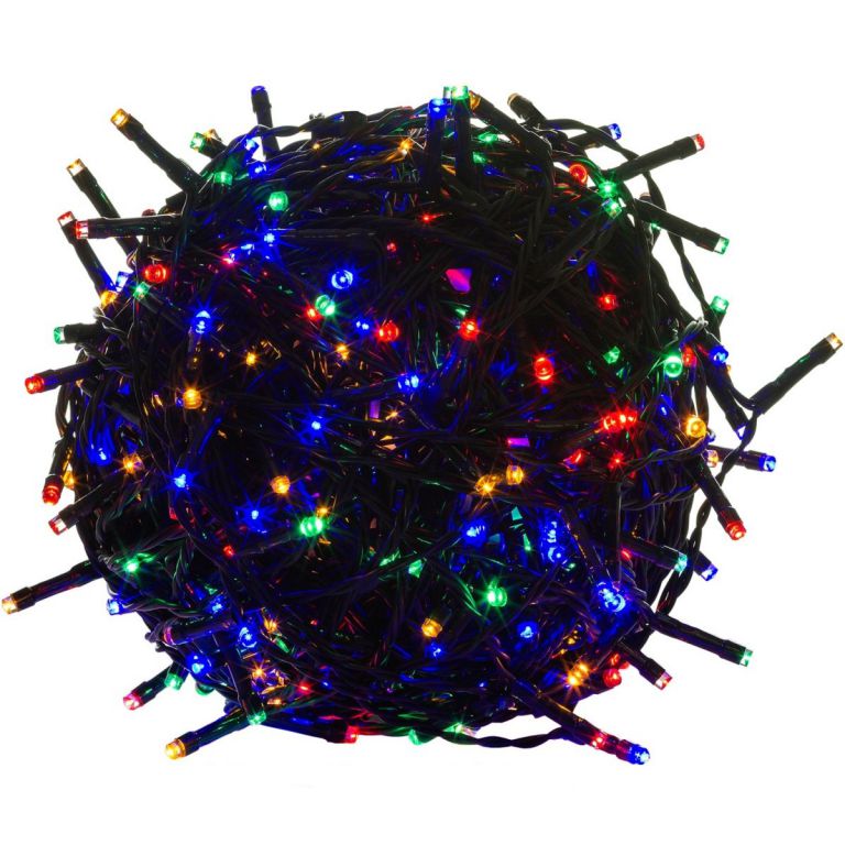 Voltronic 39463 Vánoční LED osvětlení 60 m - barevné 600 LED - zelený kabel VOLTRONIC®