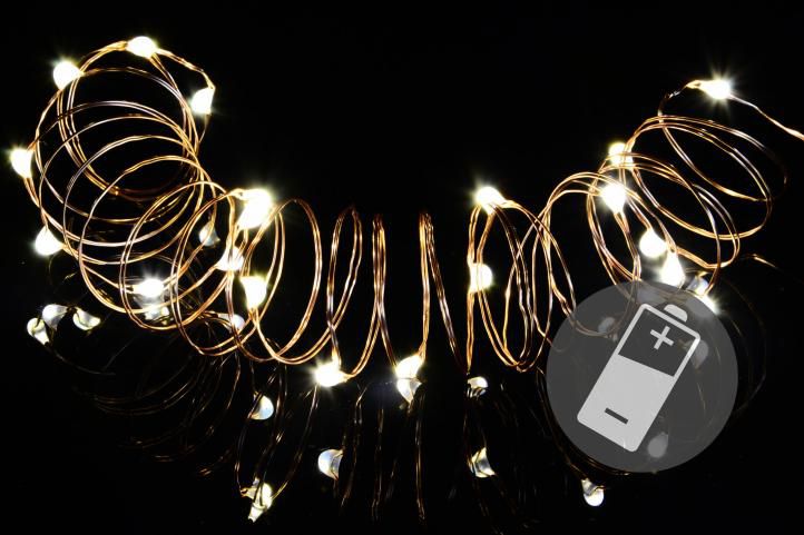 Nexos 42976 Vánoční světelný řetěz - MINI 20LED - teple bílá Nexos