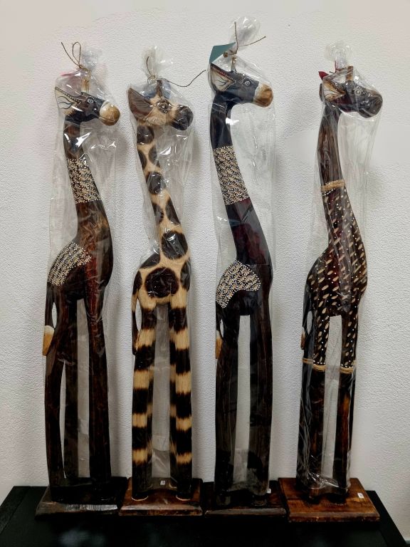 Dřevěná socha žirafa