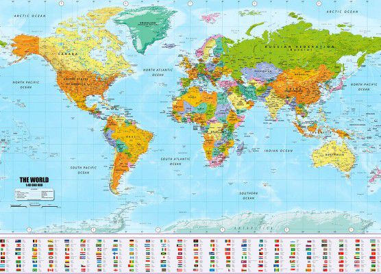 Mapa světa XXL - plakát Kokiska