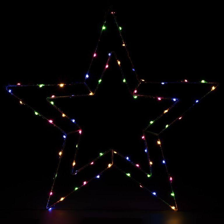NEXOS Vánoční LED dekorace stříbrná hvězda