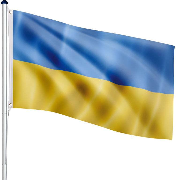 FLAGMASTER Vlajkový stožár vč. vlajky Ukrajina
