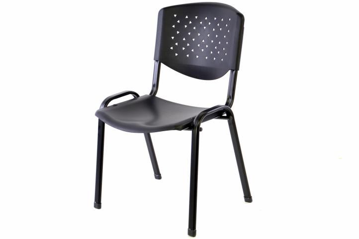 Garthen 38259 Stohovatelná plastová kancelářská židle - černá Garthen