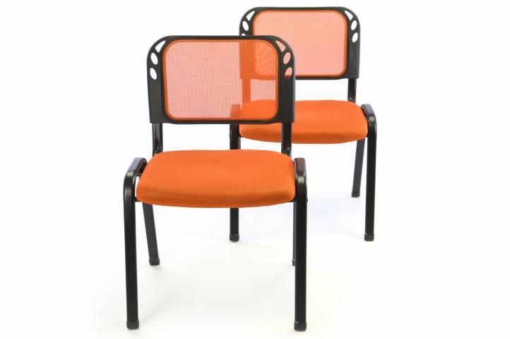 Garthen 40777 Sada 2 stohovatelných kongresových židlí - oranžová Garthen