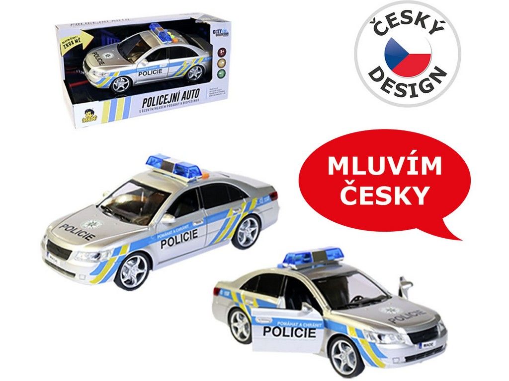 Policejní auto s českým zvukem
