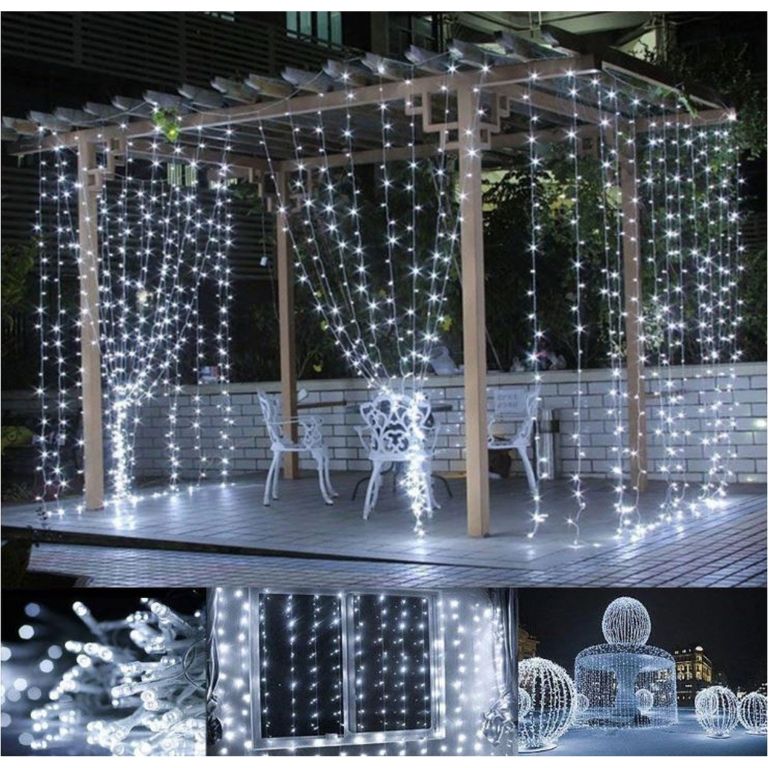 VOLTRONIC® 59571 Vánoční osvětlení - světelný závěs - 3x3 m studená bílá 300 LED VOLTRONIC®
