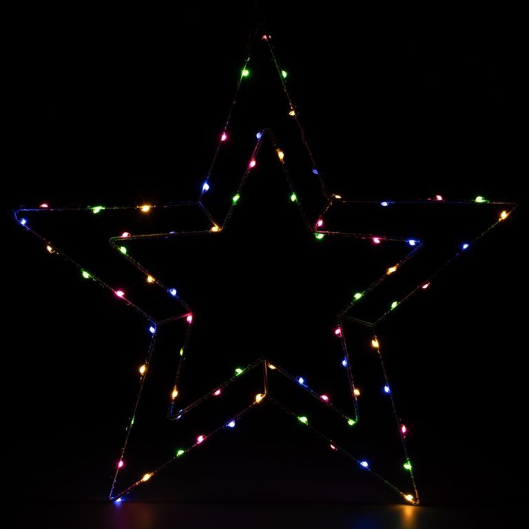 Nexos  91102 NEXOS Vánoční LED dekorace stříbrná hvězda
